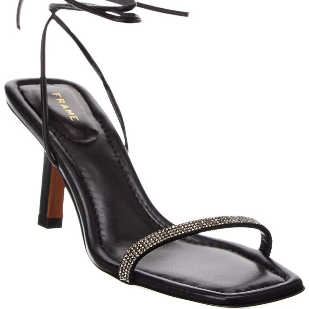 Frame Denim Black Embellished Heels
